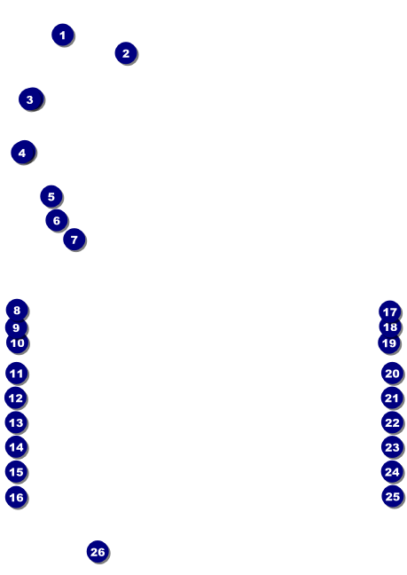 Basketball Court Postcard Front Field Markers