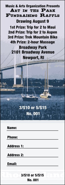 Rhode Island Raffle Ticket Product Front