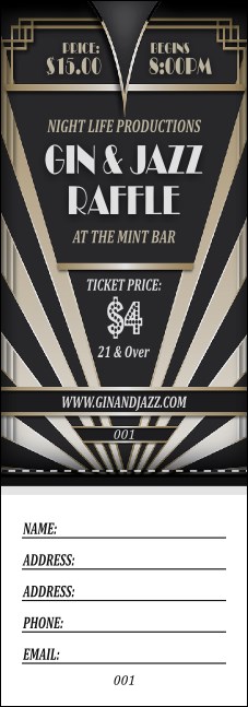 Roaring 20s Raffle Ticket Product Front