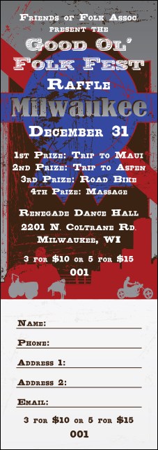 Milwaukee Raffle Ticket