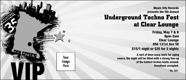 Twin Cities VIP pass (black and white)