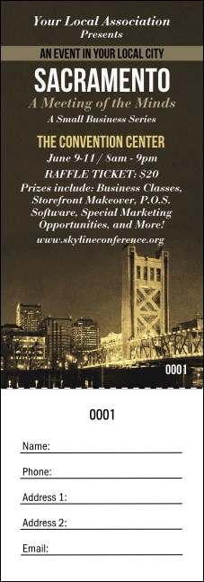 Sacramento Raffle Ticket Product Front