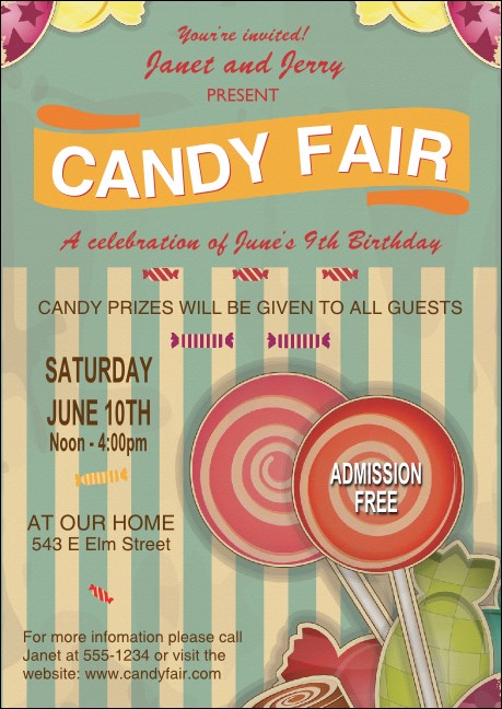 Retro Candy Postcard Product Front