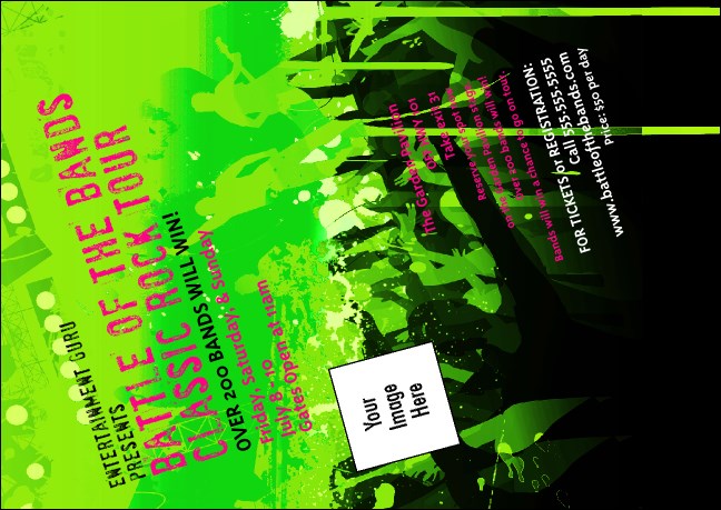 Rock Concert Green Club Flyer