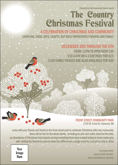 Winter Bird Club Flyer Product Front