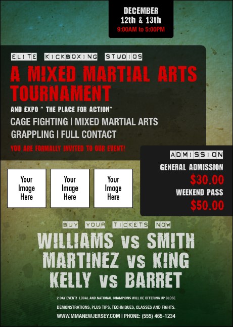 Contemporary Mixed Martial Arts Club Flyer