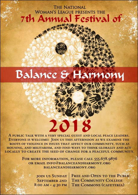 Yin Yang Club Flyer Product Front