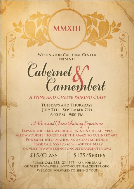 Year Parchment Paper Club Flyer Product Front